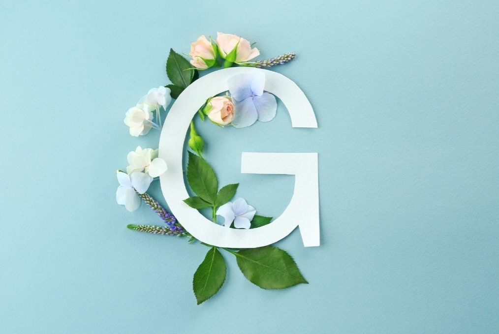 G-Spot illustrated with G surrounded by flowers
